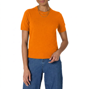 <b>Men's</b> <b>Navy</b> <b>Blue</b> Short Sleeve Knitted T-<b>Shirt</b> O-Neck Regular Fit Sporty Solid Color 100% Cotton Breathable Quick Dry Anti-shrink - Product Image 5