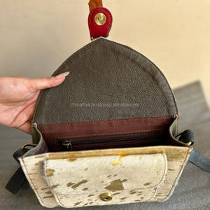 Nuevo estilo de cuero reciclado de piel metálica Sling Bag de alta calidad Animal Print Fur Leather Side Bag Multi Color Bolsos De Mujer - Product Image 4