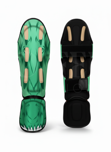 Protections de tibias de Muay Thai personnalisées avec impression sérigraphique, protection de tibias professionnelle de haute résistance pour le kickboxing et le MMA, protections de tibias pour l'entraînement - Product Image 5