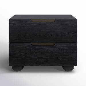 2ลิ้นชัก nightstand ทำจากไม้ - Product Image 1