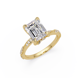 IGI Certified 2.00 Carat <b>Emerald</b> Cut CVD Lab Grown Diamond Solitaire Engagement <b>Ring</b> for Women 14K/18K Gold Classic Fine Jewelry - Product Image 2