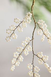 Artificial White Berry Garland Christmas Decoration Plastic Handicraft Ornament Round Shape - Product Image 1