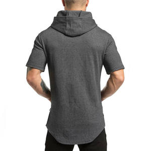 <b>Men</b> Spring <b>Short</b> <b>Sleeve</b> Fitness Training Running Sports Casual <b>Hoodies</b> Cotton - Product Image 3
