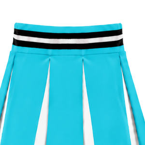 Jupe plissée bleu ciel pour femmes, taille haute, uniforme d'équipe athlétique, performance de danse, entraînement, compétition, vêtements de sport - Product Image 5