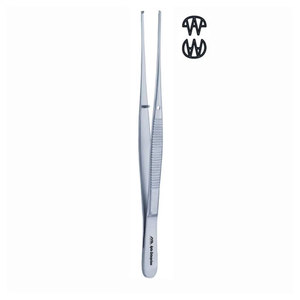Pinzas Quirúrgicas de Precisión Semken para Tejidos Delicados, Rectas, de 2x3 Dientes, 12.5 cm, para Manipulación Fina de Tejidos - Product Image 1