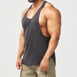 Débardeur stringer de musculation personnalisé pour hommes en tissu polyester/coton anti-plis et anti-rétrécissement Fortleo – Vente en gros - Product Image 2