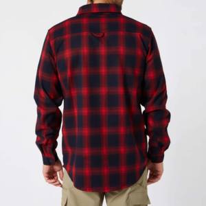 Camisa de Franela Casual de Manga Larga Azul y Negra para Hombre, 100% Algodón, Logotipo Personalizado, Estilo Clásico Urbano, Transpirable y de Secado Rápido para Primavera - Product Image 6