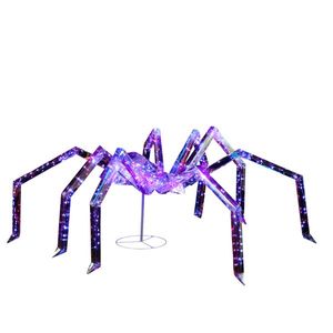 Decoración de Halloween para Exteriores de 3 Pies, Araña Iridiscente Preiluminada Resistente a la Intemperie, Decoración de Halloween con Araña Iluminada - Product Image 2
