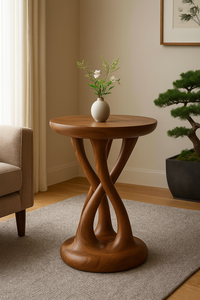 Taburetes de madera maciza Taburetes redondos pequeños de alta calidad Diseño otomano Calidad garantizada para dormitorio Hotel Apartamento - Product Image 6