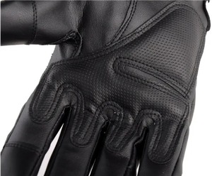 Gants de moto en cuir pour homme, à doigts entiers, pour l'hiver, compatibles avec les écrans tactiles - Product Image 3