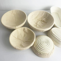 Panier à levain en rotin naturel fait main, écologique, vintage, décoratif, bol de levage du pain, durable, léger, ensemble
