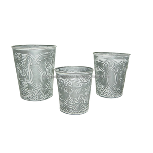 100% puro Metal de alta calidad ecológico duradero flor decorativa verde diseñador macetas agujero de drenaje para restaurante en casa - Product Image 2