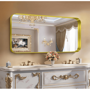 Specchio da Bagno Rettangolare da Parete in Vetro Temperato con Funzioni Antiappannamento e Antigraffio - Product Image 1