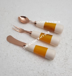 Unique Design <b>Cheese</b> <b>Set</b> Kitchen Utensil Cutlery <b>Set</b> Stainless Steel <b>Cheese</b> <b>Set</b> Wood Resin Handle At very reasonable Price - Product Image 3
