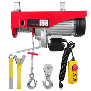1150W 110V Electric Steel Wire Winch 1320 Lbs Capacity 14ft Wired Remote Control 40ft Single Cab Electric <b>Hoist</b> for Farm 6m - Product Image 1