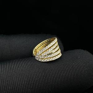 Delicate 14K Gold Diamond Ear Cuff With Lab Grown Diamond Non Pierced Conch Design - Product Image 5