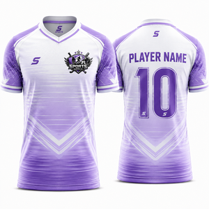 เสื้อเจอร์ซีย์ฟุตบอลทันสมัยชุดกีฬาทีมแห้งเร็วระบายอากาศได้น้ำหนักเบาดีไซน์ออกแบบได้ตามต้องการ - Product Image 1