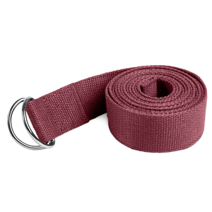 Sangle de yoga antidérapante ajustable de qualité supérieure, entièrement personnalisée, couleur Mahroon 2026 avec boucle dorée, prix de gros - Product Image 4