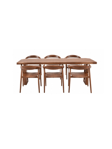 Fauteuil en bois de style mid-century moderne avec dossier incurvé et pieds élégants pour salle à manger, usage domestique, design stable - Product Image 5