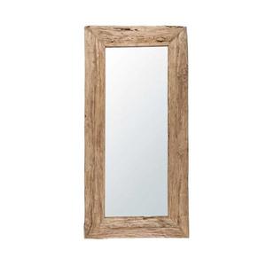 Espejo de pared rectangular con marco de madera rústica, hecho a mano, decorativo para el hogar, 6.0 mm de grosor, decoración de pared para el hogar, madera natural - Product Image 2