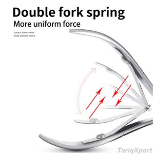 Ciseaux à cuticules professionnels en acier inoxydable incurvés avec lame tranchante pour pédicure et manucure, usage en salon - Product Image 4