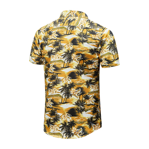 Men's Tie Dye Hawaiian Style Short Sleeve Breathable Casual <b>Shirt</b> Red Blue White Poplin Turn-down Collar Summer Wear - Product Image 4