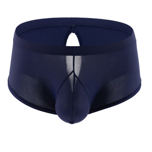 Ropa Interior Masculina, Bóxers Sexys de Talla Pequeña, Color Puro, Seda de Hielo, Deportivos de Verano, Elásticos y Cómodos, Calzoncillos Gay - Product Image 5