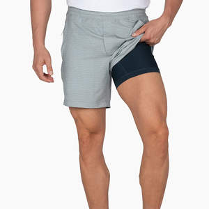 Shorts pour hommes, style streetwear, personnalisables avec logo, sans cordon de serrage, meilleur prix de gros. - Product Image 2
