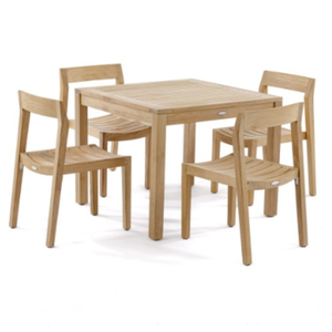 Minimalist Style <b>Dining</b> <b>Table</b> Sets Chair with Teak Solid Wood Frame Material and Durable for Home Furniture and Garden Furniture - Product Image 2