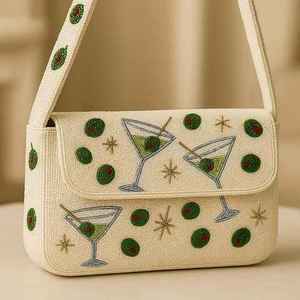 Sac à main de luxe traditionnel indien, multicolore, orné de perles en verre de cristal, artisanat durable, accessoires de mode haut de gamme - Product Image 2