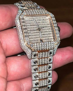 Reloj Unisex con Incrustaciones de Moissanita, con Fecha Automática, de Alta Calidad, con Diamantes Incoloros, al Mejor Precio al por Mayor - Product Image 4