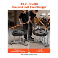 Changeur de pneus de moto tout-terrain double usage, réglable, robuste, pour axes de 15/17/20/25 mm, outil pour roues de 16 à 21 pouces, compatible avec les pneus de moto de 16 à 21 pouces