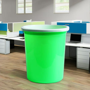 Poubelle ronde en plastique sans couvercle fabriquée en Inde pour la maison, le bureau, l'hôtel, différentes tailles et couleurs - Product Image 3