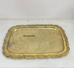 Assiette de présentation en métal de style américain, en laiton et acier inoxydable, qualité supérieure, pour service de table, vente en gros en Inde - Product Image 6