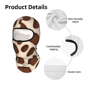 Máscara Balaclava Unissex com Estampa de Vaca Cobertura Total Respirável e Impermeável em Poliéster para Adultos 58-60CM - Product Image 4