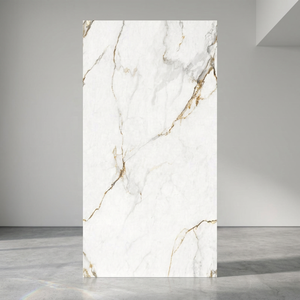 Apolo-Carrelage en pierre frittée blanche de 15mm d'épaisseur, brillant, antidérapant, 1600x3200mm, pour cuisine, salle à manger, sous-sol, jardin, escalier, usage extérieur - Product Image 3