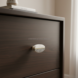 Perilla Ovalada de Mármol Natural para Gabinetes de Cocina y Cómodas de Dormitorio |   Tirador de Cajón Minimalista de Piedra para Interiores Modernos - Product Image 5