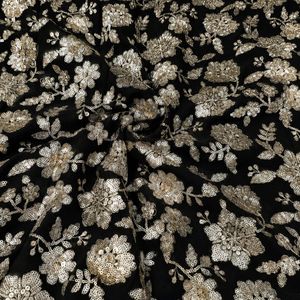 Premium Sequence Embroidery Fabric For Women Fashion Wear Designer <b>Garments</b> Party Wear Dresses Kaftan Abaya Bridal Wear - Product Image 4