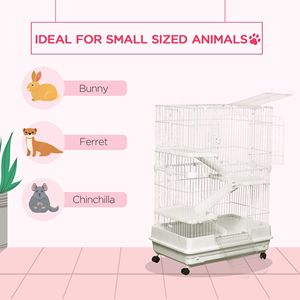 Grande cage en acier inoxydable pour l'élevage de lapins et de chiens, taille XXL, pliable et de forme carrée - Product Image 5