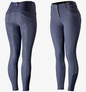 High Quality 4-way Stretch Horse Riding Breeches Leggings Tights Equestrian Wear Pants on Technical Fabric with Soft Feel - Product Image 5