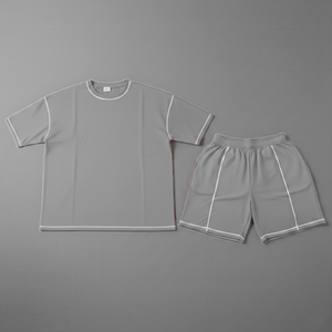 Conjuntos de Camisetas y Pantalones Cortos de Alto Rendimiento con Diseño de Logotipo Personalizado, MOQ Bajo, Estilo Moderno, Ropa Urbana de Dos Piezas para Hombre - Product Image 2