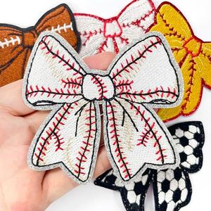 Factory Custom Logo Embroidery Patch Woven Fabric Iron On Clothing <b>Badge</b> Felt Heart Flower Applique Heat Transfer DIY Jacket Hat - Product Image 2