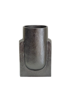 Modern Metal Flower <b>Vase</b> - Heavy Industrial Style Textured Bud <b>Vase</b> for Minimalist Home Decor, Tabletop Centerpiece Decoration - Product Image 2