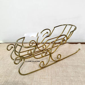 Decoración Navideña de Metal Rústico con Diseño Excelente, Trineo Navideño para una Mesa Elegante y Decoración del Hogar con Santa Claus - Product Image 4