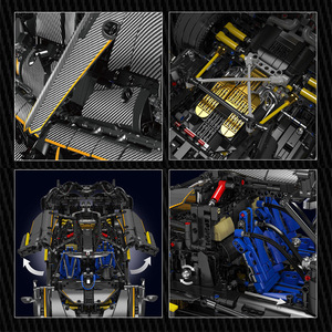 MouldKing 51101 Pagani Huayra Supercar, Bloques de Construcción, 400-800 Piezas, Escala 1:18, Modelo de Auto Deportivo Técnico, Juguete con Control por Aplicación - Product Image 4