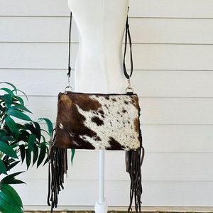 Nouveau style, prix raisonnable, sacs à la mode, deux sangles, imperméable, haute qualité, vente en gros, sac à main en cuir de vache véritable pour femmes - Product Image 2