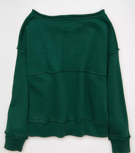 Sudadera Oversize a Rayas con Hombros Caídos y Manga Larga para Mujer Tallas Grandes - Product Image 3