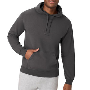 Sweat à capuche personnalisé pour homme, gris anthracite, en molleton de coton, style streetwear, uni, vêtements de sport, exportation premium directe d'usine de Sialkot - Product Image 1