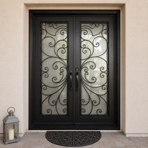 Porte de sécurité en acier forgé sur mesure avec un design élégant, une construction robuste, une finition durable pour l'entrée principale d'une maison de luxe - Product Image 2