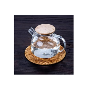 BOHO Rattan Trivet Mats And Pads <b>Table</b> <b>Protectors</b> Farmhouse Handwoven Rattan Trivet Placemats - Product Image 3